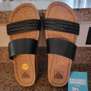 Reef Sandals, Women's 8.5, black